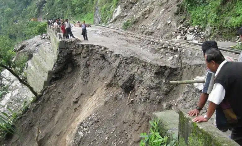 Heavy rains in Darjeeling trigger landslides, killing seven people, blocking roads, and collapsing an iron bridge.