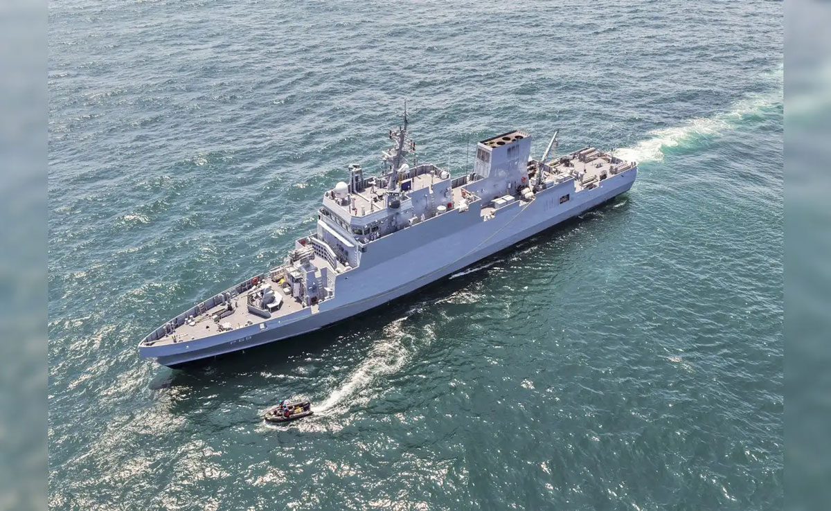 Indian Navy commissions second anti-submarine warfare corvette 'Androth' in Visakhapatnam