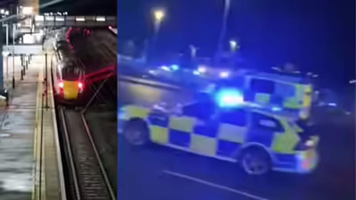 Several people were stabbed on a London-bound train in the UK; two suspects arrested.