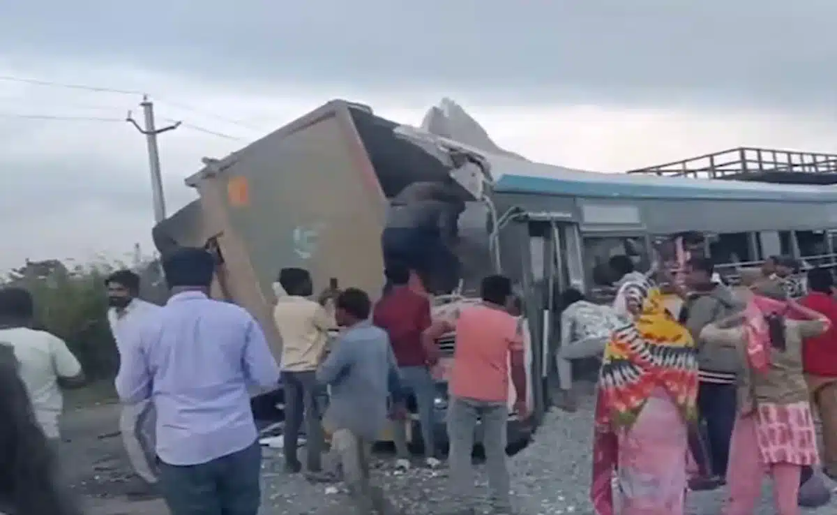 20 killed, several injured in collision between truck and passenger bus in Telangana; PM Modi announces ex-gratia