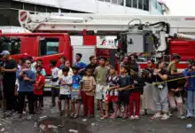 More than 20 people died in a fire at a seven-story building in Jakarta, Indonesia.