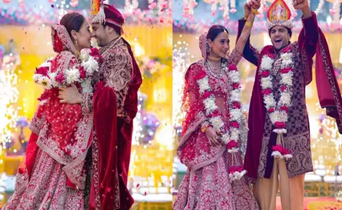 Saaraa Khan and Krish Pathak marry in an interfaith Hindu-Muslim ceremony; first pictures revealed