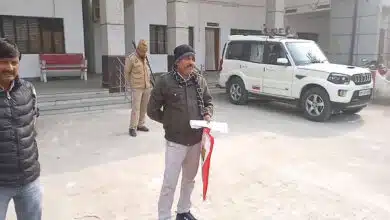Sambhal: The village headman is accused of grabbing two plots of land and instigating a student to commit suicide.