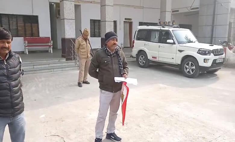 Sambhal: The village headman is accused of grabbing two plots of land and instigating a student to commit suicide.