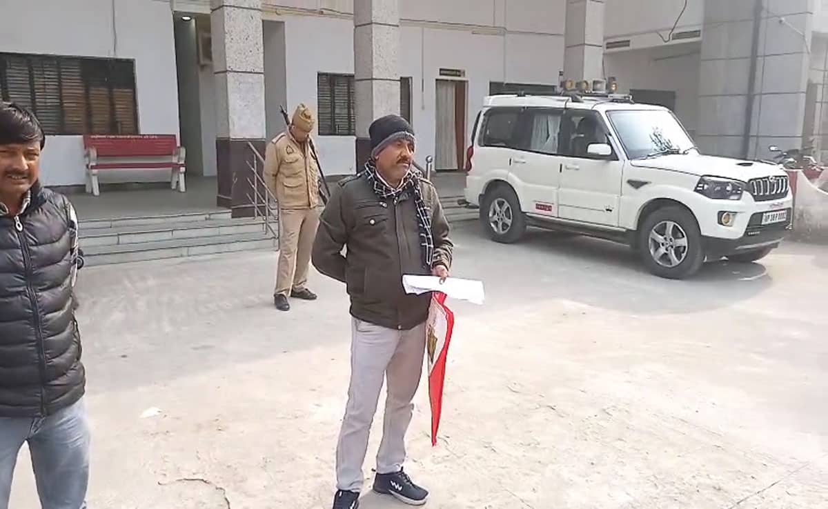 Sambhal: The village headman is accused of grabbing two plots of land and instigating a student to commit suicide.