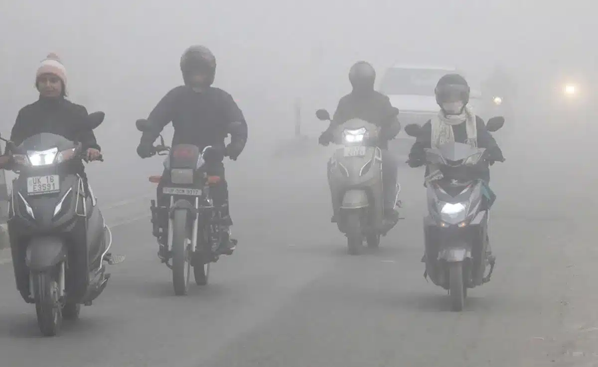 Dense fog blanketed parts of North India, affecting flight operations in Delhi-NCR; a red alert has been issued.