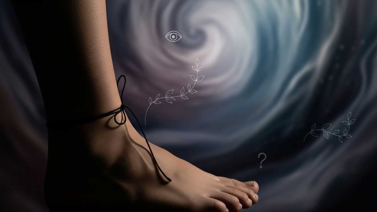 why people wear black thread on leg