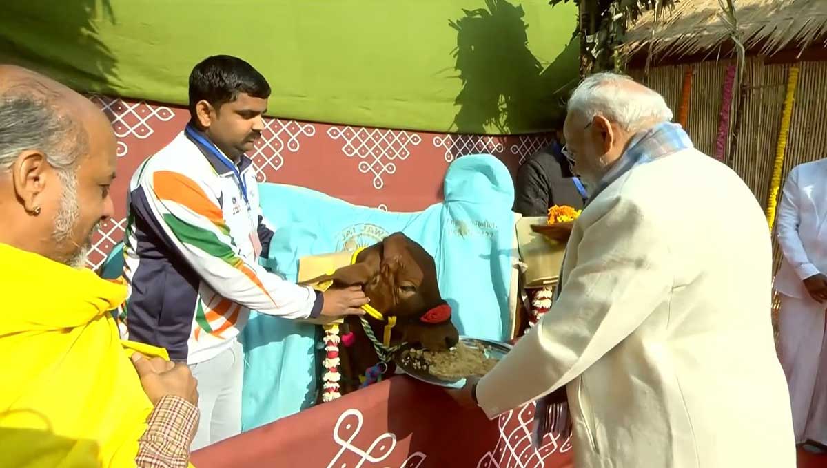 PM Modi attended the Pongal celebrations in Delhi.