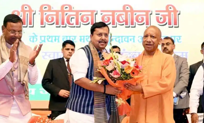 BJP National President Nitin Nabin's first arrival in Mathura-Vrindavan