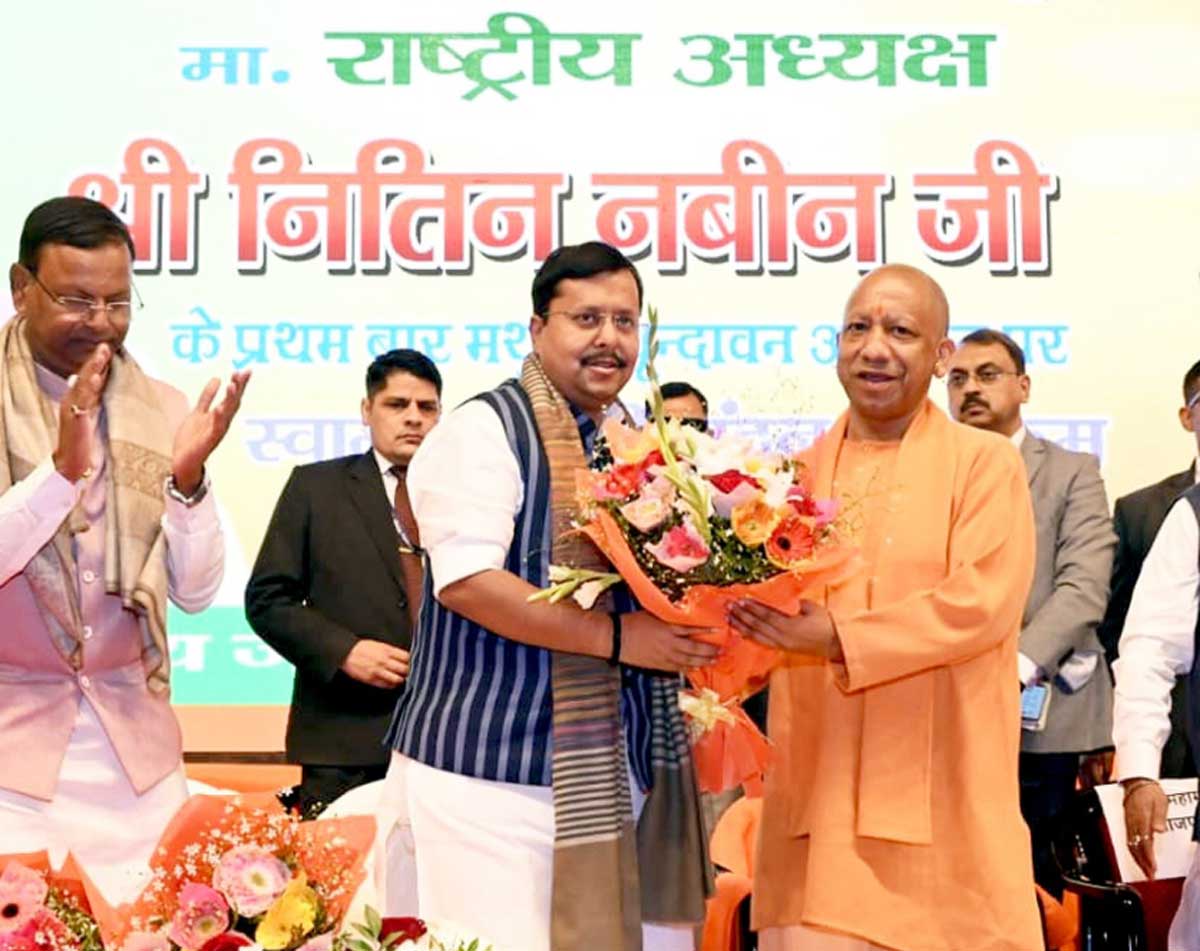 BJP National President Nitin Nabin's first arrival in Mathura-Vrindavan