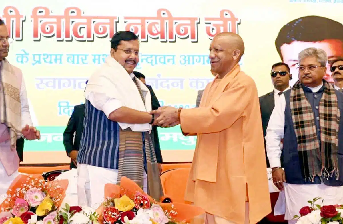 BJP National President Nitin Nabin's first arrival in Mathura-Vrindavan