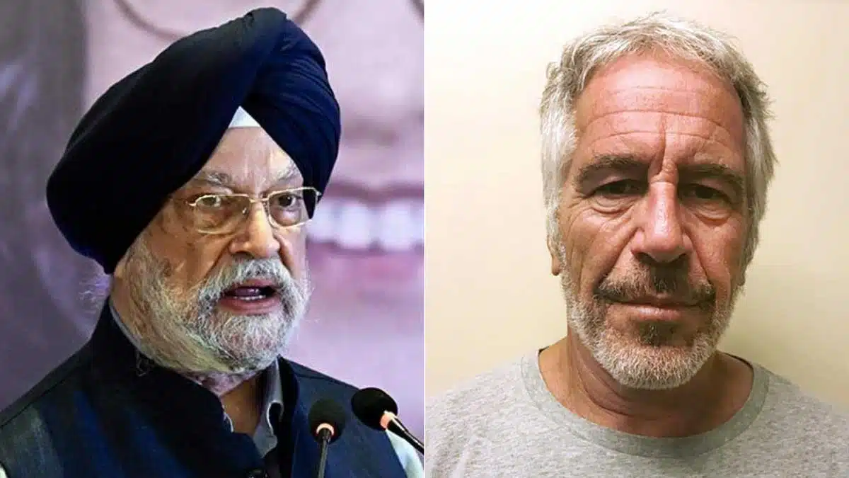 Hardeep Singh Puri demands resignation over Epstein controversy