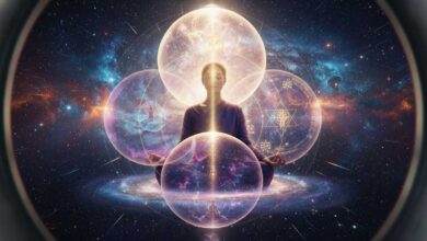 What are the four regions of the Spiritual World?