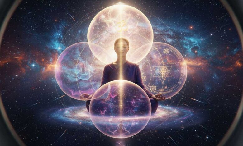 What are the four regions of the Spiritual World?