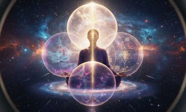 What are the four regions of the Spiritual World?