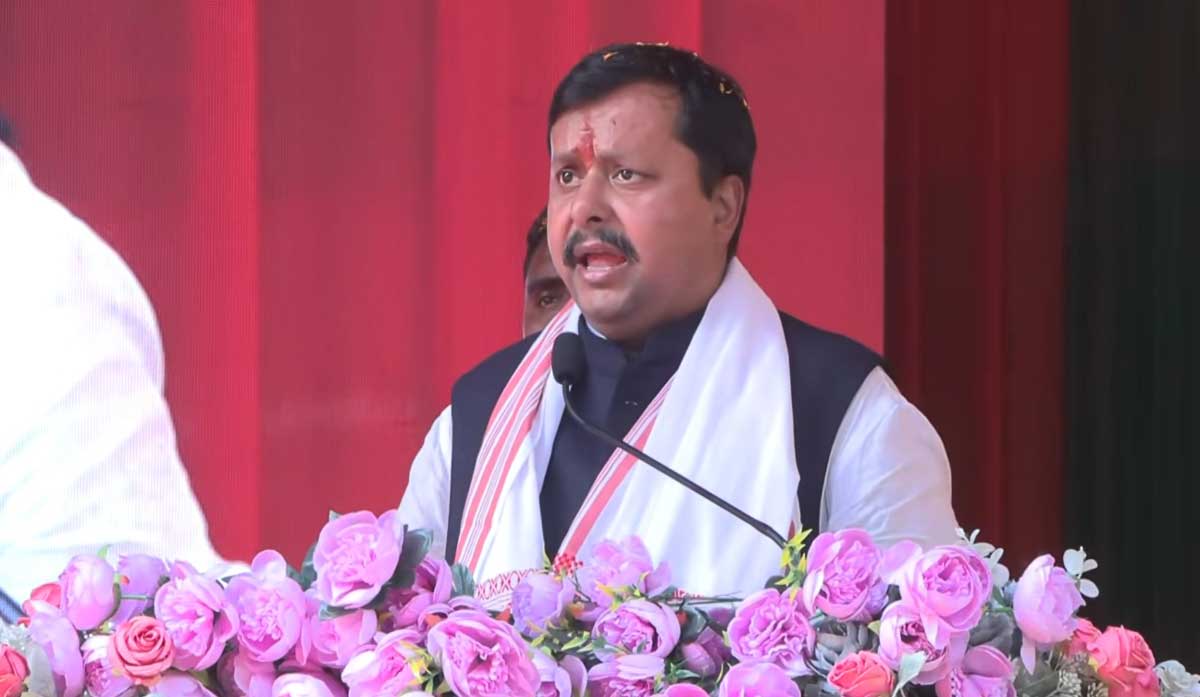 Nitin Nabin attacks Congress in Assam rally