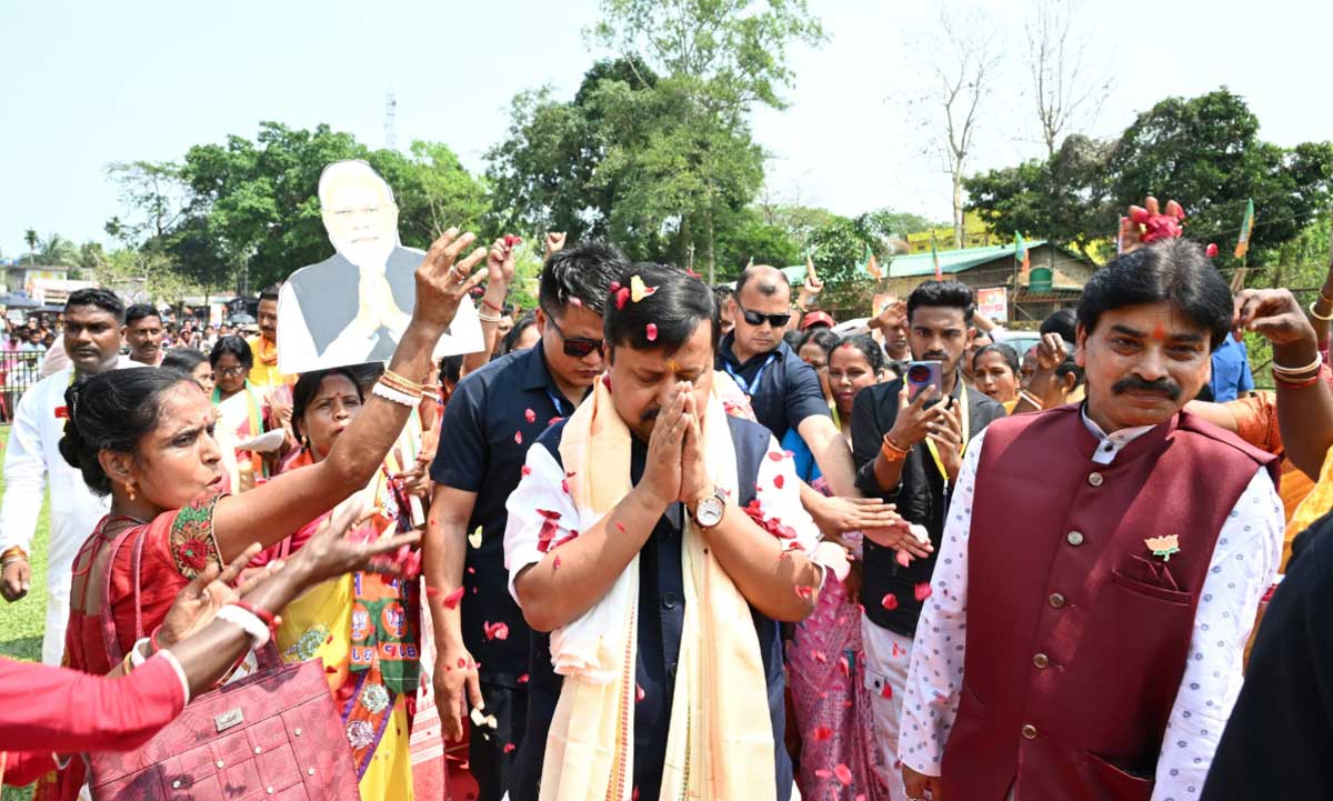 Nitin Nabin attacks Congress in Assam rally