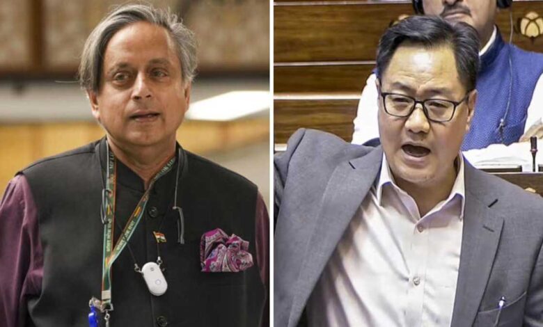 Shashi Tharoor dismisses Rijiju's claim as false
