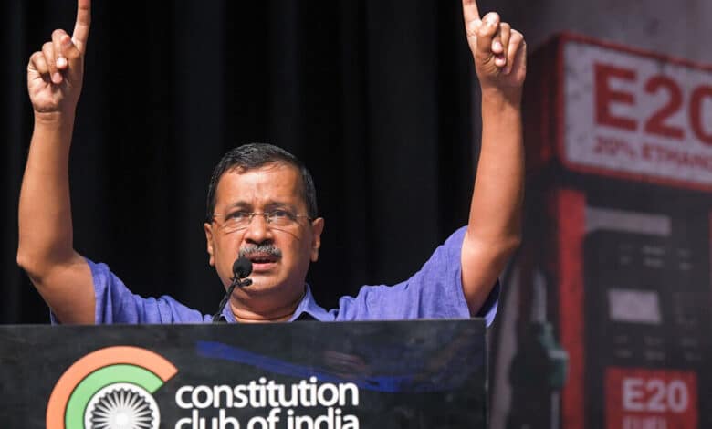 Arvind Kejriwal protests against E20 petrol policy preparations underway for a march to PM Modi residence