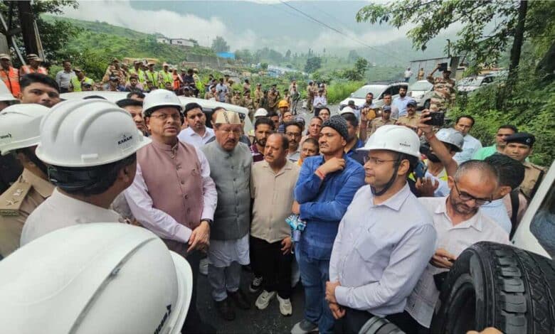 CM Dhami orders a magisterial inquiry into the Chamoli tunnel accident in Uttarakhand and announces compensation of ₹4 lakh