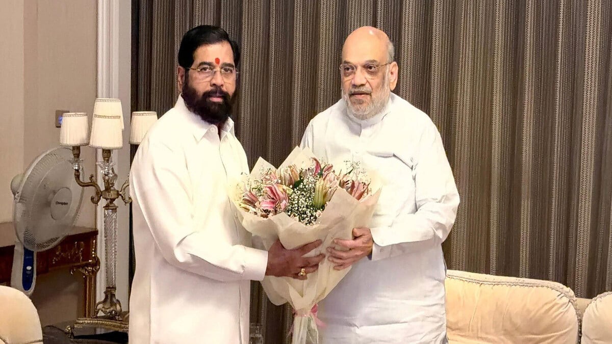 Eknath Shinde met Amit Shah in Pune discussed matters related to Maharashtra