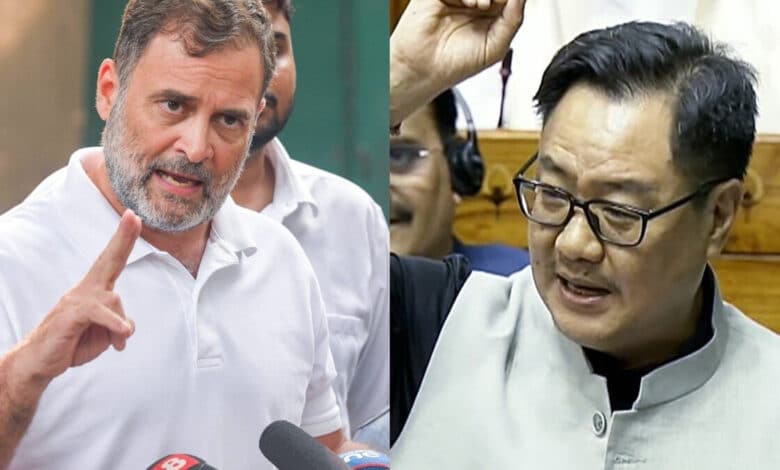 Kiren Rijiju hit back at Rahul Gandhi asking Why were women barred from delimitation