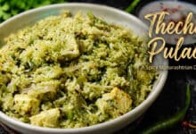 Maharashtrian-style Thecha Pulao recipe with vegetablesa delicious pulao.