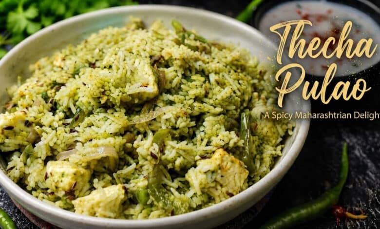 Maharashtrian-style Thecha Pulao recipe with vegetablesa delicious pulao.