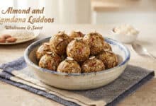 Make delicious almond and ramdana laddoos at home.