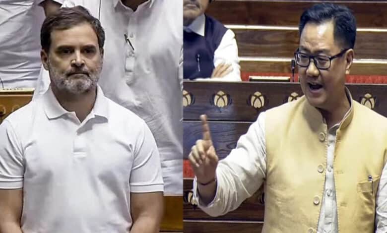 Support the bill unconditionally Kiren Rijiju taunts Rahul Gandhi on his changed stance