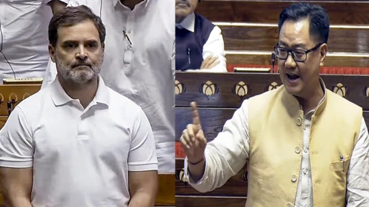 Support the bill unconditionally Kiren Rijiju taunts Rahul Gandhi on his changed stance