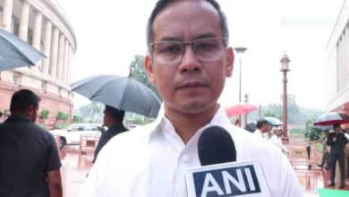 Where was Amit Shah Gaurav Gogoi raised the question during the discussion on education.
