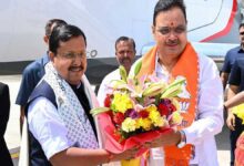 Nitin Nabin visited the residence of Rajasthan CM Bhajanlal Sharma.