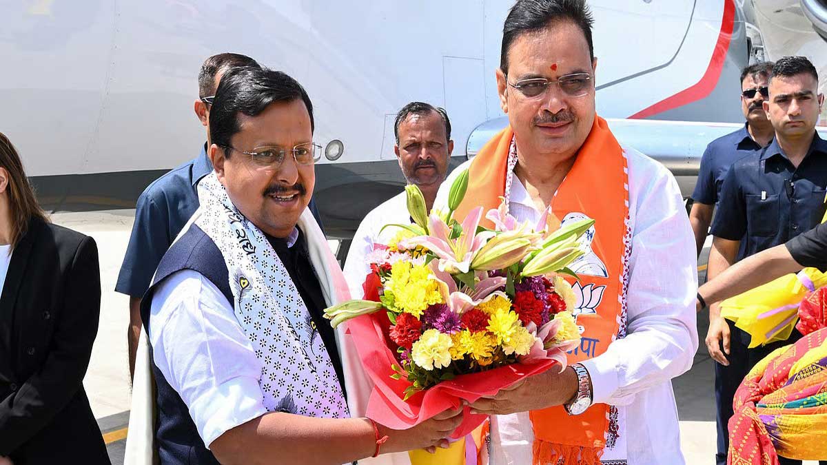 Nitin Nabin visited the residence of Rajasthan CM Bhajanlal Sharma.