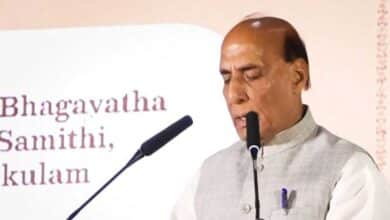 Rajnath Singh said religion was presented as communalism