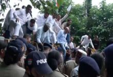 Uttarakhand Congress protests over the Haldwani purification incident