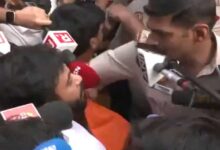 Abhijeet Dipke was taken into custody by the Delhi Police ahead of a demonstration involving the Tricolour