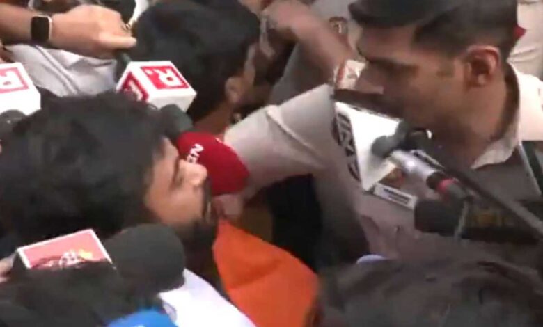 Abhijeet Dipke was taken into custody by the Delhi Police ahead of a demonstration involving the Tricolour