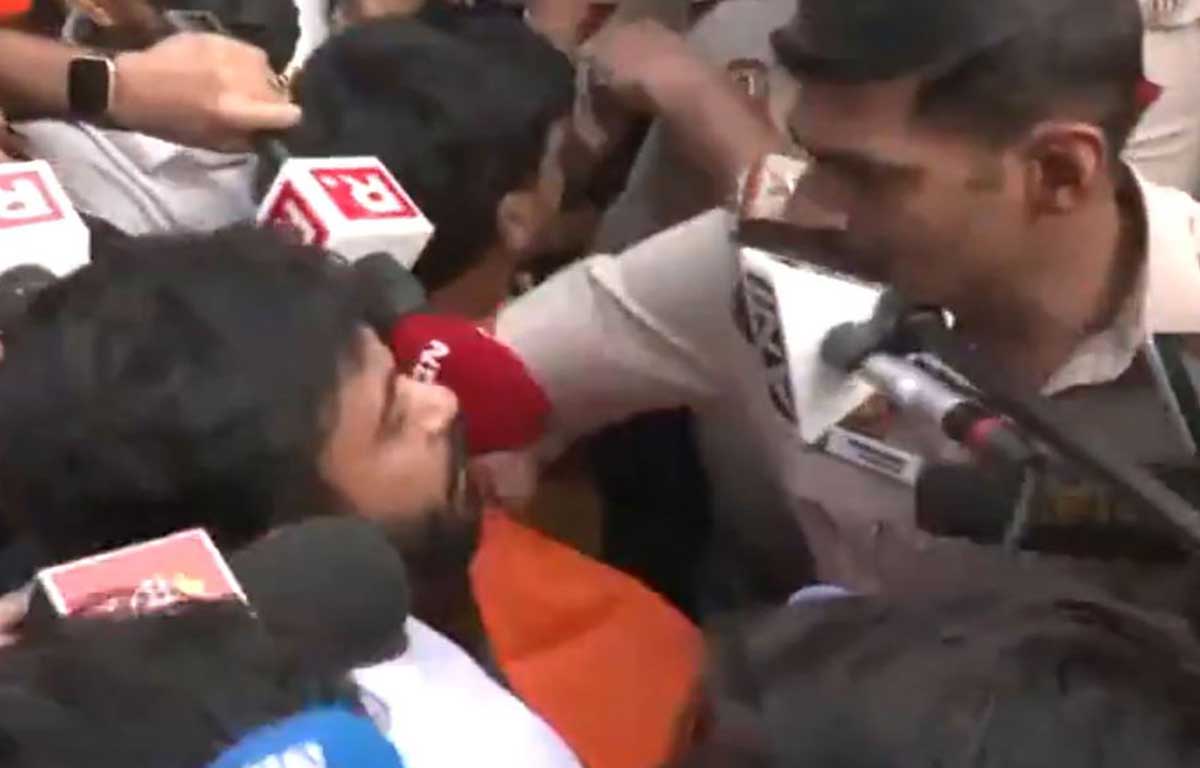 Abhijeet Dipke was taken into custody by the Delhi Police ahead of a demonstration involving the Tricolour